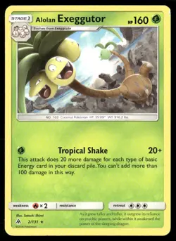 2018 Forbidden Light Set Pokemon Card 002 Alolan Exeggutor LP - Image 1