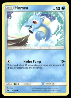 2018 Dragon Majesty Set Pokemon Card 16 Horsea LP - Image 1