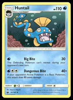 2018 Celestial Storm Set Pokemon Card 042 Huntail LP - Image 1