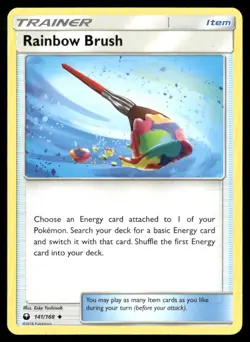 2018 Celestial Storm Set Pokemon Card 141 Rainbow Brush LP - Image 1