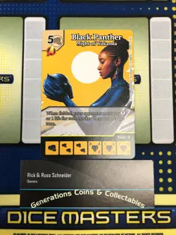 Dice Masters Black Panther #100 Rare w/ 1 Die Avengers Infinity Gauntlet - Image 1
