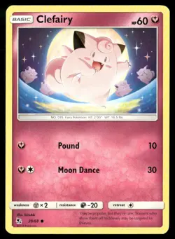 2019 Hidden Fates Set Pokemon Card 039 Clefairy NM - Image 1