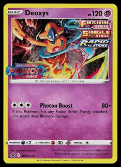 Pokemon Card - Deoxys Fusion Strike Promo SWSH170 Holo Stamped - Image 1