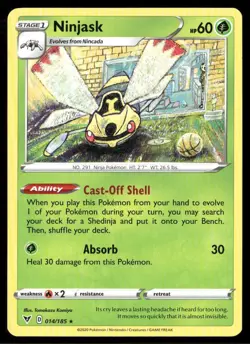 2020 Vivid Voltage Set Pokemon Card 014 Ninjask NM - Image 1