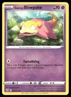 2021 Battle Styles Set Pokemon Card 054 Galarian Slowpoke NM - Image 1