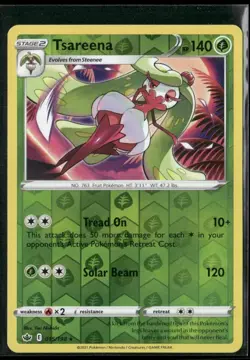 2021 Chilling Reign Set Pokemon Card 015 Tsareena Reverse Foil NM - Image 1
