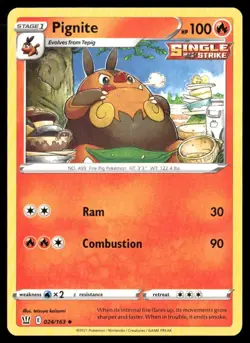 2021 Battle Styles Set Pokemon Card 024 Pignite NM - Image 1