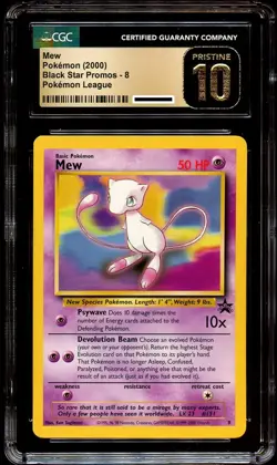 CGC 10 PRISTINE MEW # 8 WOTC Black Star Promo Pokemon Card - Image 2