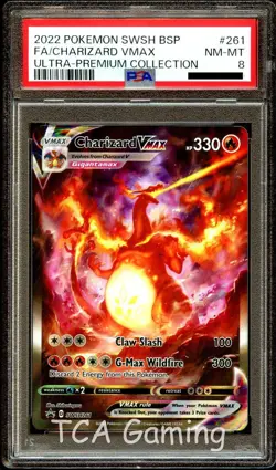PSA 8 NM-MINT Charizard VMAX SWSH261 FULL ART HOLO 261 SWSH PROMO Pokemon Card - Image 1