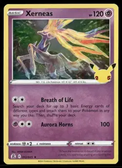 2021 Celebrations Set Pokemon Card 12 Xerneas NM - Image 1