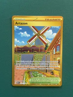 Pokemon TCG Trainer Artazon Obsidian Flames Hyper Rare Gold Card 229/197 NM - Image 1