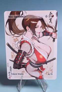Mai Shiranui, Waifu the Gathering, Custom Anime King of Fighters Trading Card - Image 1