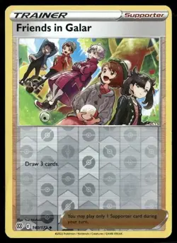 2022 Brilliant Stars Set Pokemon Card 140 Friends in Galar Reverse Foil NM - Image 1