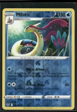 2022 Silver Tempest Set Pokemon Card 040 Milotic Reverse Foil NM - Image 1