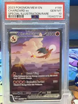 Pokemon TCG Charizard EX 199/165 Scarlet & Violet 151 Card PSA 10! - Image 1