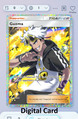 Pokemon TCG Pocket - Guzma 2⭐ Trainer Card - English - Image 1