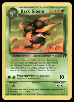 2000 Rocket set Pokemon card 36 Dark Gloom HP - Image 1