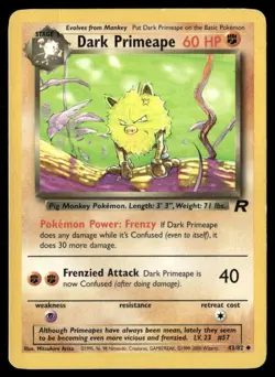 2000 Rocket set Pokemon card 43 Dark Primeape HP - Image 1