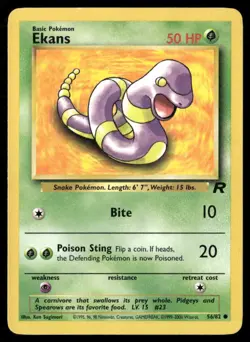 2000 Rocket set Pokemon card 56 Ekans HP - Image 1
