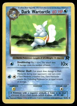 2000 Rocket set Pokemon card 46 Dark Wartortle HP - Image 1