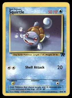 2000 Rocket set Pokemon card 68 Squirtle HP - Image 1