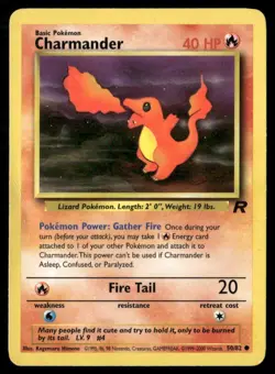 2000 Rocket set Pokemon card 50 Charmander HP - Image 1
