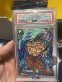 2018 Dragon Ball Super Card Son Goku BT4-075 PSA 10 Gem Mint - Image 1