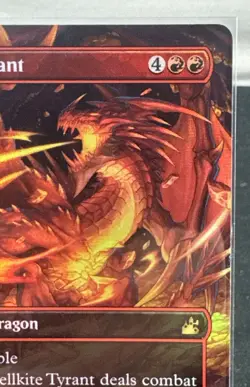 Magic The Gathering Hellkite Tyrant - Foil Anime Borderless - Ravnica Remastered - Image 4