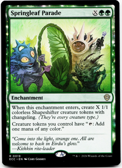 Springleaf Parade [Commander: Lorwyn Eclipsed] Magic MTG ECC 0019 NM 🌳 - Image 3