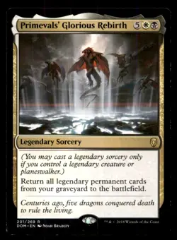 Primevals' Glorious Rebirth LP Light Play Dominaria MTG [11555] - Image 1