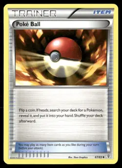 2016 Generations Set Pokemon Card 067 Poke ball LP - Image 1