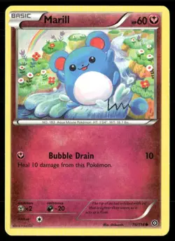 2016 Steam Siege Set Pokemon Card 076 Marill LP - Image 1
