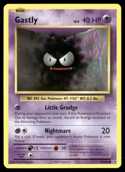 2016 Evolutions Set Pokemon Card 047 Gastly LP - Image 1