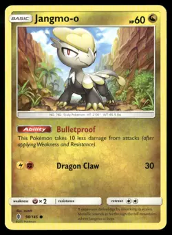 2017 Guardians Rising Set Pokemon Card 098 Jangmo-o LP - Image 1