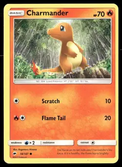 2017 Burning Shadows Set Pokemon Card 018 Charmander LP - Image 1