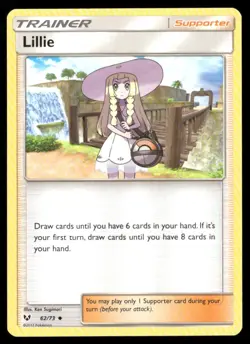 2017 Shining Legends Set Pokemon Card 62 Lillie LP - Image 1