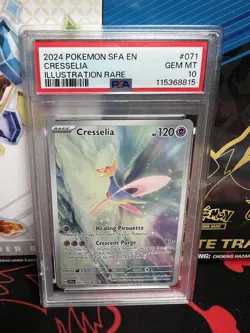 Pokemon Cresselia 071/064 Illustration Rare Holo PSA 10 English - Image 1