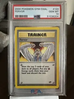 2000 Pokemon Fervor Gym Challenge #124 PSA 10 Mint! - Image 1