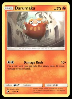 2018 Dragon Majesty Set Pokemon Card 08 Darumaka LP - Image 1