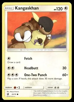 2018 Dragon Majesty Set Pokemon Card 55 Kangaskhan LP - Image 1