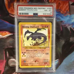 Pokemon Neo Destiny Shining Charizard 107/105 PSA 8 Holo Secret Rare 2002 - Image 1