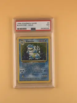 1999 Pokemon Game Base Set Blastoise Holo 2/102 RARE NM PSA 7 - Image 1