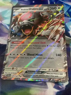 Pokemon TCG Bloodmoon Ursaluna ex 141/167 Double Rare Twilight Masquerade NM/M - Image 2