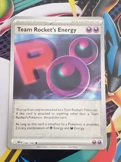 Reverse Holo Team Rocket's Energy 182/182 Uncommon SV10: Destined Rivals Pokemon - Image 1
