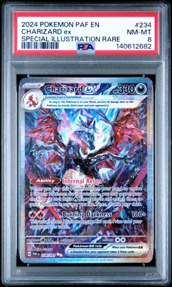 2024 POKEMON PAF EN-PALDEAN FATES SPECIAL ILLUSTRATION RARE CHARIZARD EX PSA 8 - Image 1