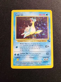 Pokemon TCG Lapras Fossil 10/62 Holo Rare - Image 1