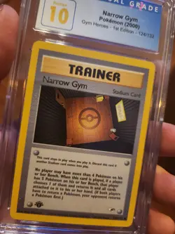 (POP 4) CGC 10 PRISTINE Pokemon Narrow Gym Stadium Trainer 124/132 1st Edition - Image 2