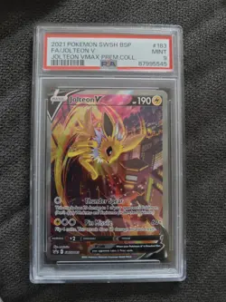 Pokemon Jolteon V VMAX Premium Coll. Full Alt Art Promo SWSH183 PSA 9 Mint - Image 1