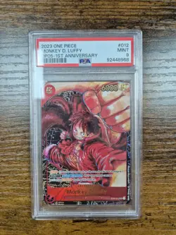 Monkey D. Luffy ST01-012 PSA 9 MINT 1st Anniversary One Piece OP05 2023 - Image 1