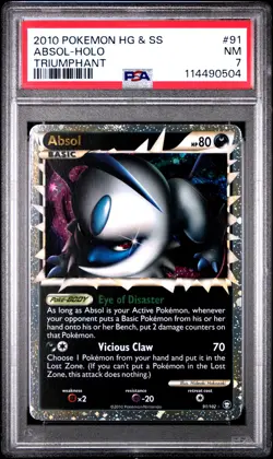 2010 POKEMON TRIUMPHANT ABSOL PRIME #91 ULTRA RARE PSA 7 NM #114490504 - Image 1